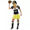 Déguisement joueuse football américain jaune femme, Taille: Medium