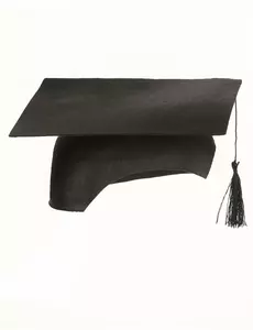 Coiffe d'étudiant noire adulte