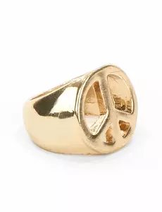 Goudkleurige hippie ring voor volwassenen