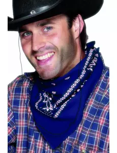Bandana biker ou cowboy bleu