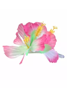 Barrette fleur rose Hawaï