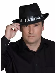 Chapeau borsalino Al Capone noir adulte