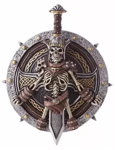 Luxe skelet viking schild en zwaard