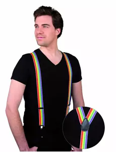 Bretelles multicolores adulte