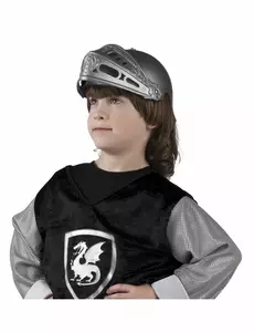 Zilverkleurige ridderhelm voor kinderen