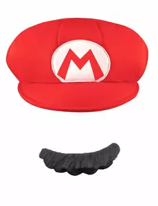 Mario™ pet en snorvoor volwassenen