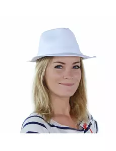 Chapeau de gangster blanc adulte