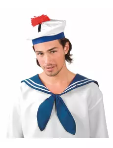 Chapeau de marin à pompon adulte