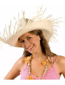 Chapeau de paille tressée Hawaï adulte
