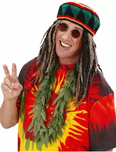 Rasta cannabis bladeren ketting voor volwassenen
