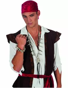 Collier tête de mort pirate