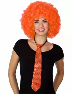 Oranje glinster stropdas