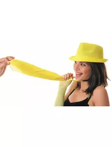 Cravate jaune fluo adulte