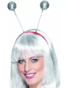 Diadeem met zilverkleurige bollen