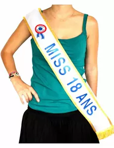Blauwe Miss-sjerp 18 jaar