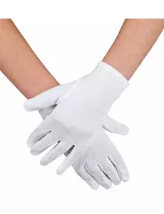 Gants courts blancs classiques adulte