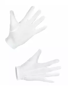 Gants courts blancs adulte, Taille: Medium/Large