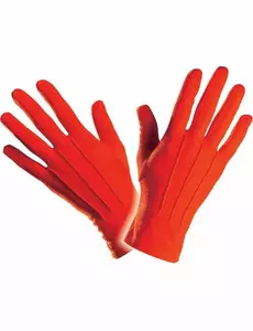 Gants courts rouges adulte