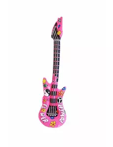 Guitare gonflable rose adulte