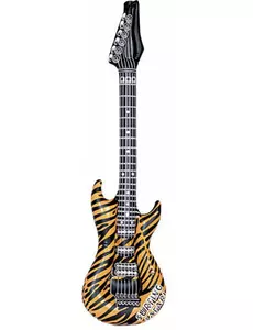 Guitare rock gonflable orange adulte