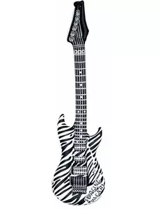 Opblaasbare rockgitaar met zebraprint