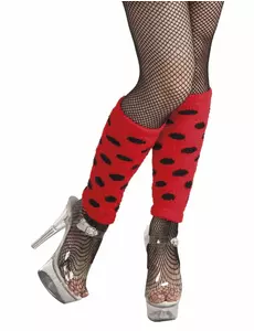 Jambières à pois rouge et noire