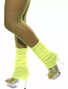 Fluo gele beenwarmers