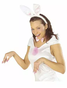 Kit lapin blanc et rose adulte