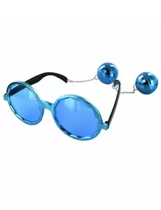 Blauwe disco bril voor volwassenen