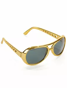 Lunettes Elvis™ dorées adulte