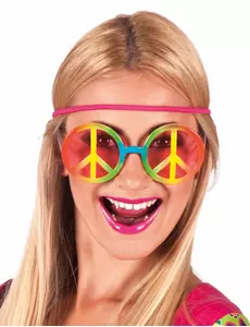 Lunettes hippie arc-en-ciel adulte