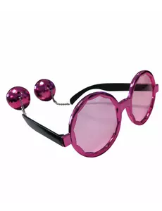 Lunettes roses disco adulte