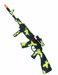 Mitraillette armée en plastique
