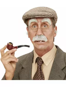 Oude man snor en wenkbrauwen