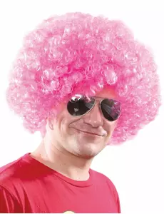 Perruque clown rose confort adulte