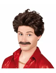 Perruque avec moustache homme