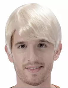 Korte blonde pruik voor heren