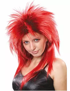 Rode punk pruik voor vrouwen