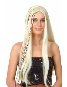 Perruque hippie blonde adulte