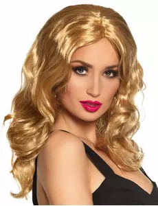 Lange blonde pruik