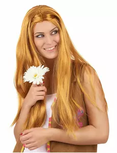 Lange hippie pruik voor vrouwen
