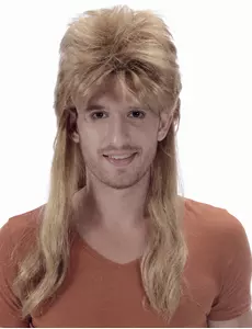 Foute blonde pruik voor mannen