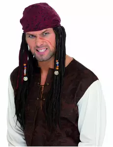 Perruque pirate dreadlocks homme
