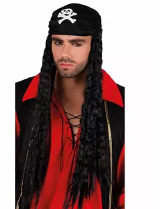 Perruque bandana pirate adulte