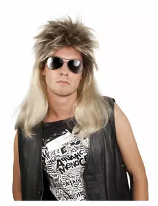 Blonde pop-rockpruik voor mannen