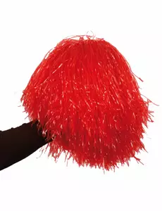 Pompon rouge métallique