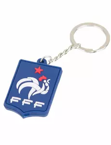 Porte clés silicone bleu France FFF™