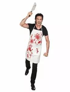 Bebloed slager schort voor volwassenen Halloween