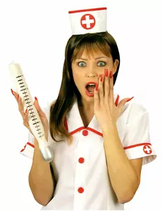 Reuzenthermometer voor verpleegster