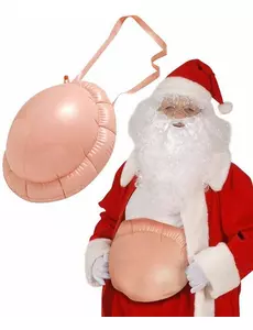 Ventre gonflable de bossu femme enceinte Père Noël adulte